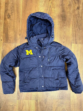 Hype & Vice Puffer Jacket Blue Size M